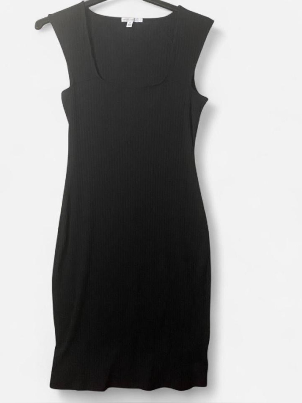 Threads 4 Thought Black Ribbed Scoop Neck Midi Dress